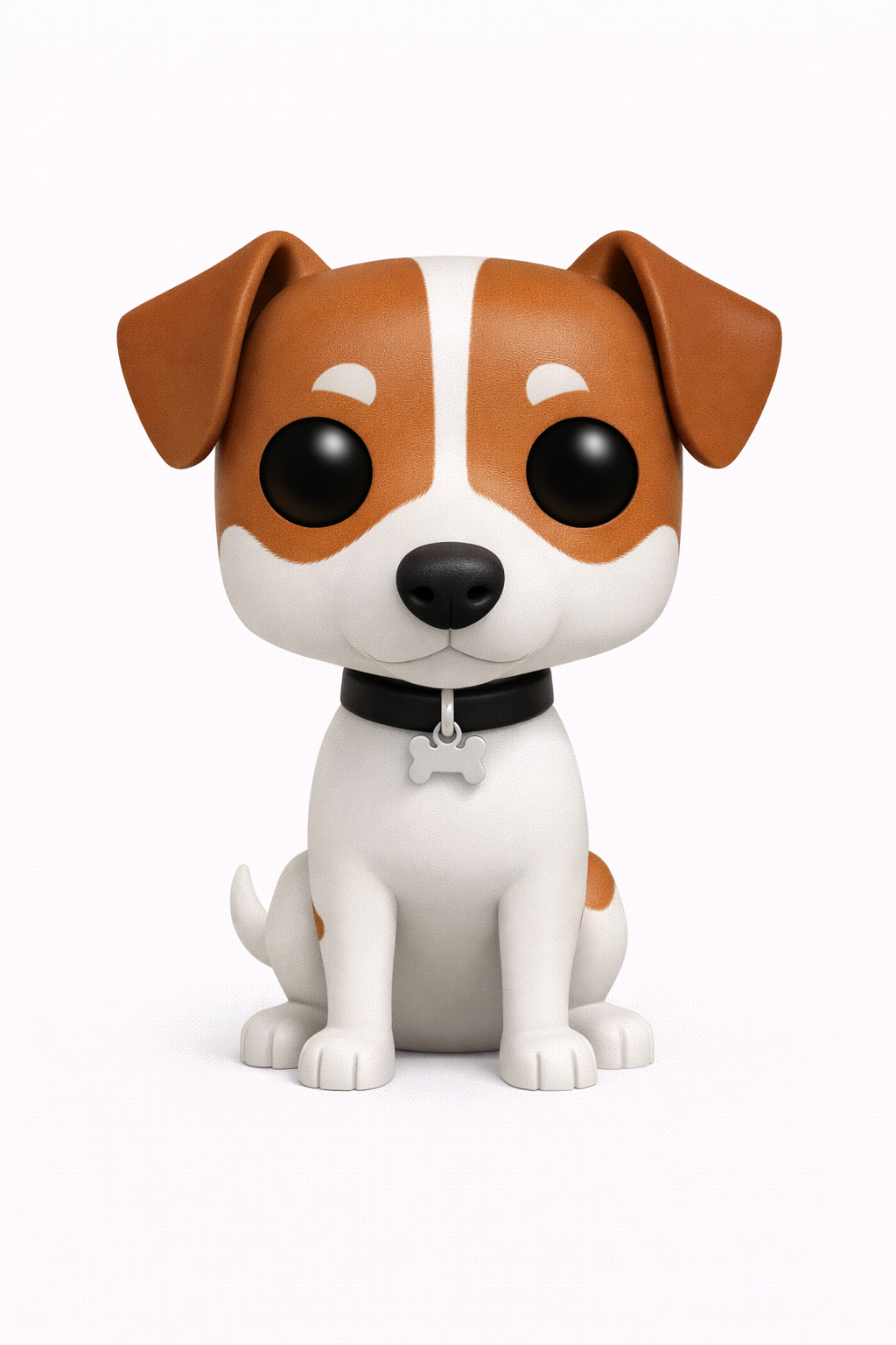 foto de perro jack russel transformado en figura 3D estilo Funko Pop